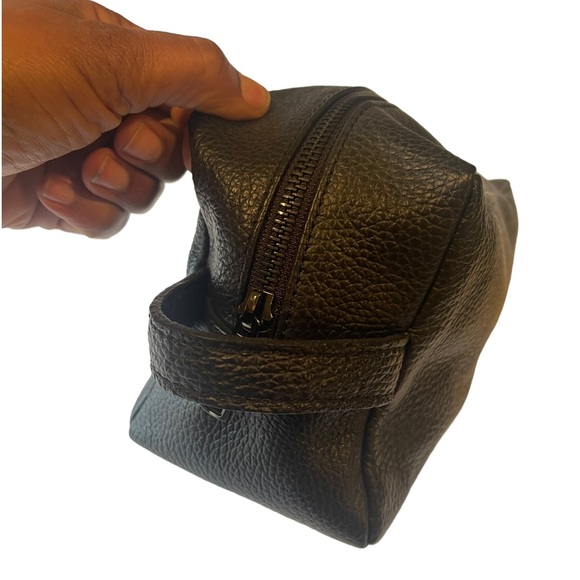 Massei Black Leather Men’s Toiletry Bag Made in Italy - Picture 5 of 9